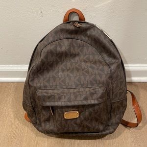 Michael Kors Leather Logo Backpack
